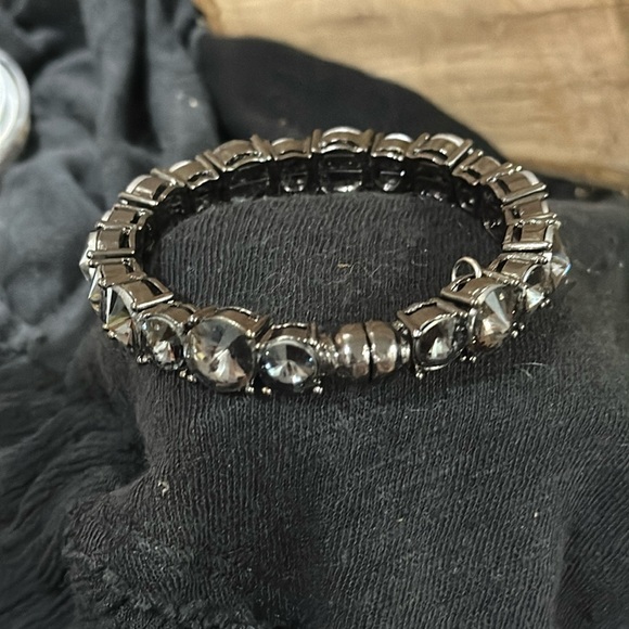 Tasha Gold Plate Bracelet with Purple Crystal Stones - Picture 3 of 7